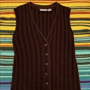 Vintage Ribbed Sweater Vest